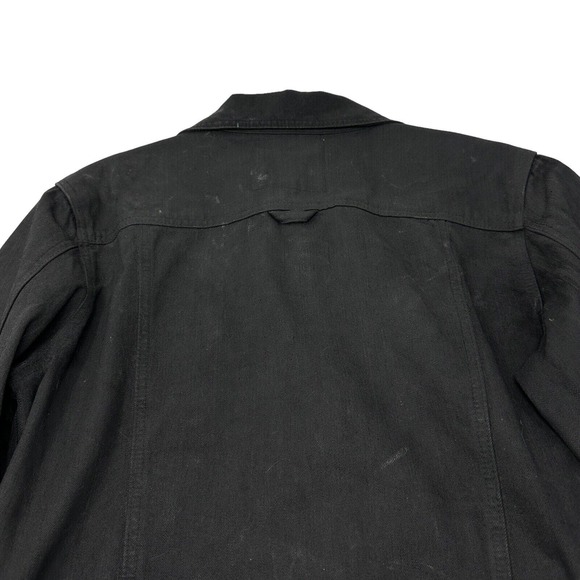 Marc‎ Moto A Rebel Division Andrew Marc Black Denim Cole Jean Jacket Size Large - Picture 9 of 11